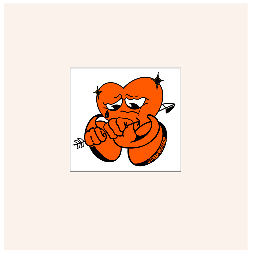 Corazón Triste Papel Sticker