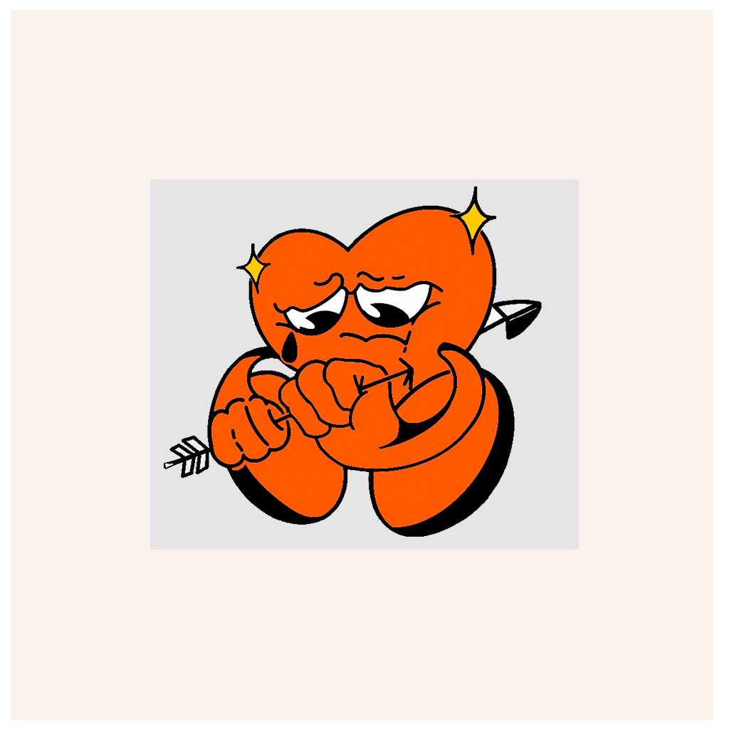 Corazón Triste Vinilo Sticker