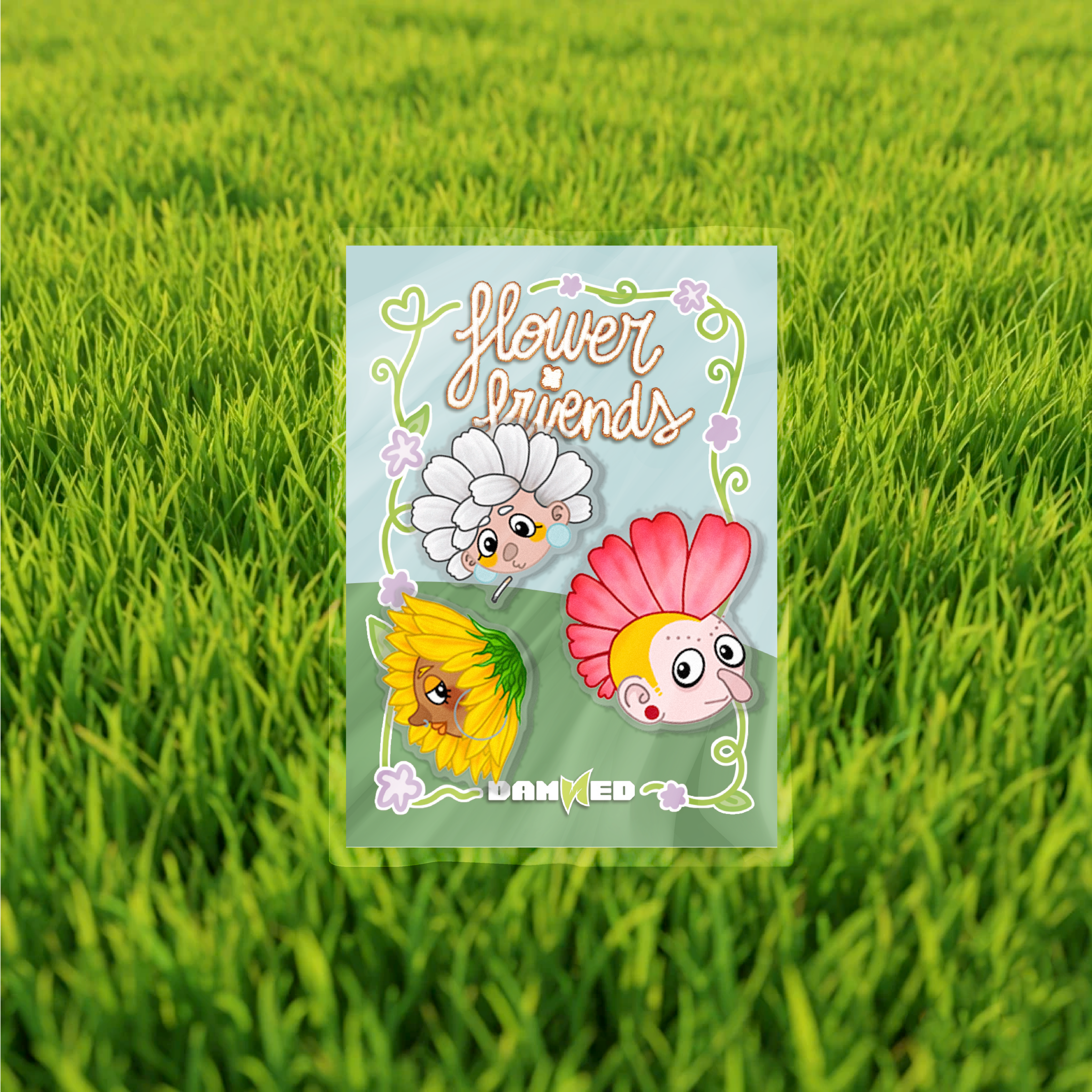 PACK Pouch + Flower Pins